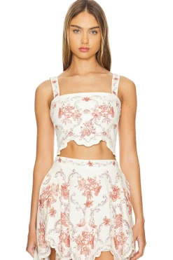Women Agua by Agua Bendita Matching Sets>Luciana Cropped Top