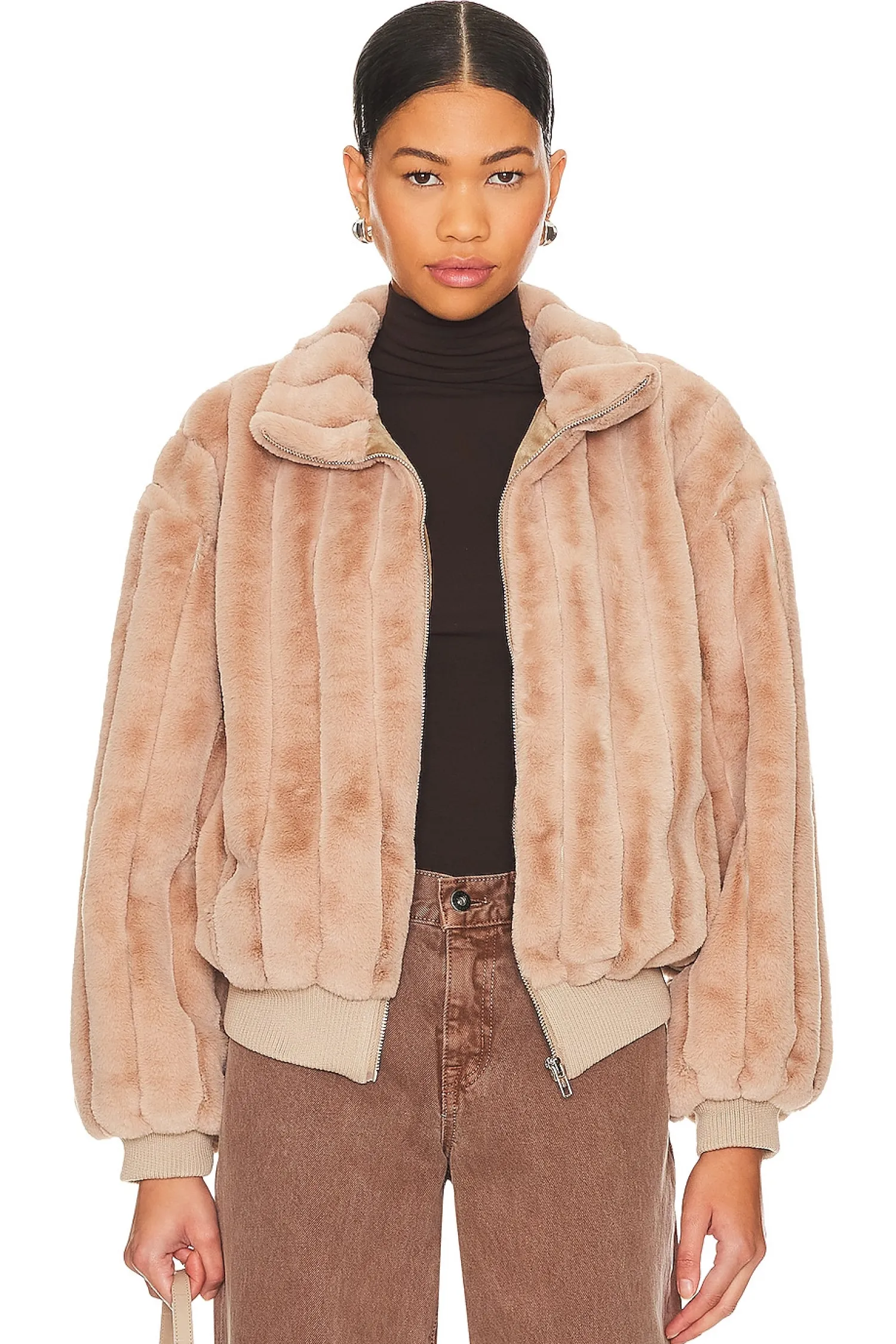 Women Line & Dot Jackets & Coats>Lux Faux Fur Jacket
