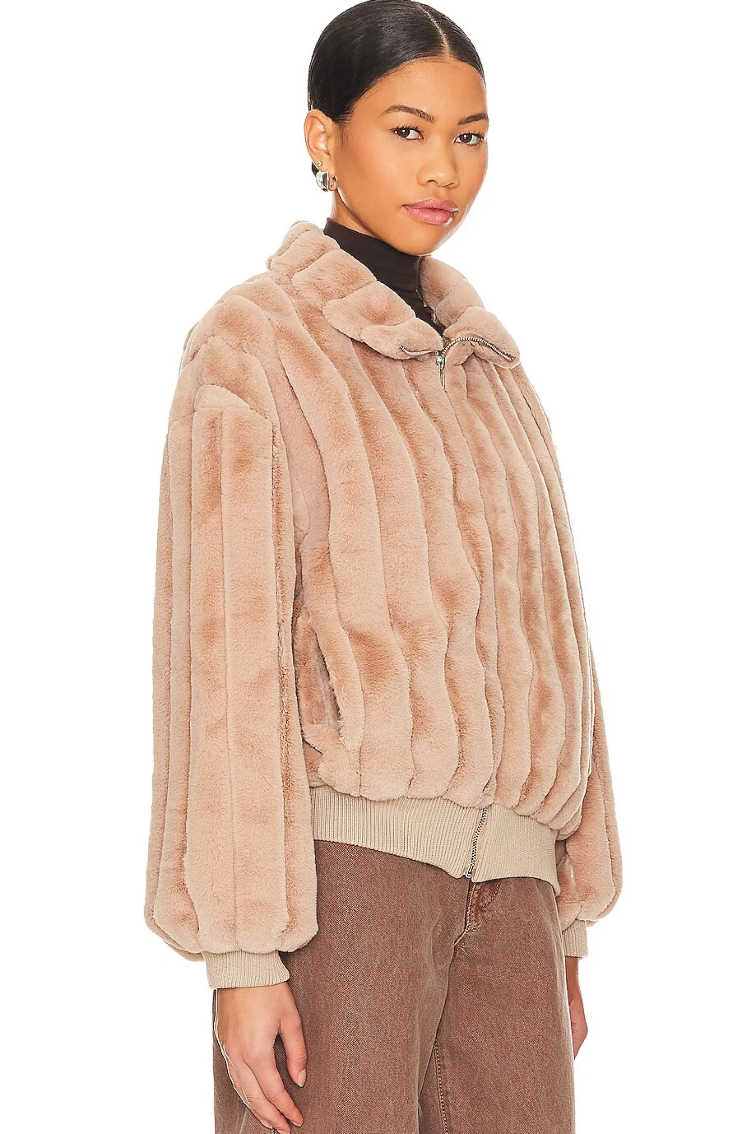 Women Line & Dot Jackets & Coats>Lux Faux Fur Jacket