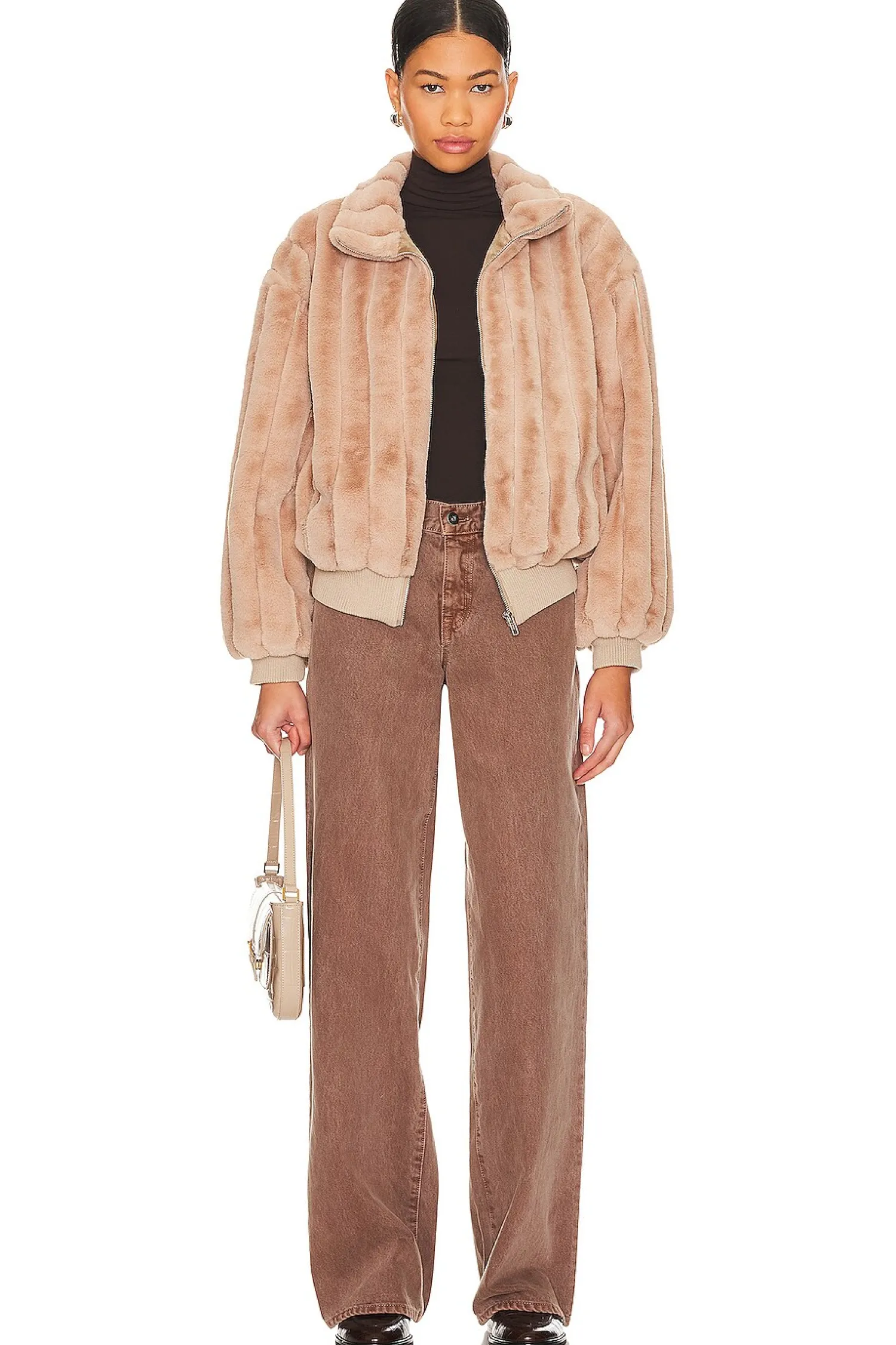 Women Line & Dot Jackets & Coats>Lux Faux Fur Jacket