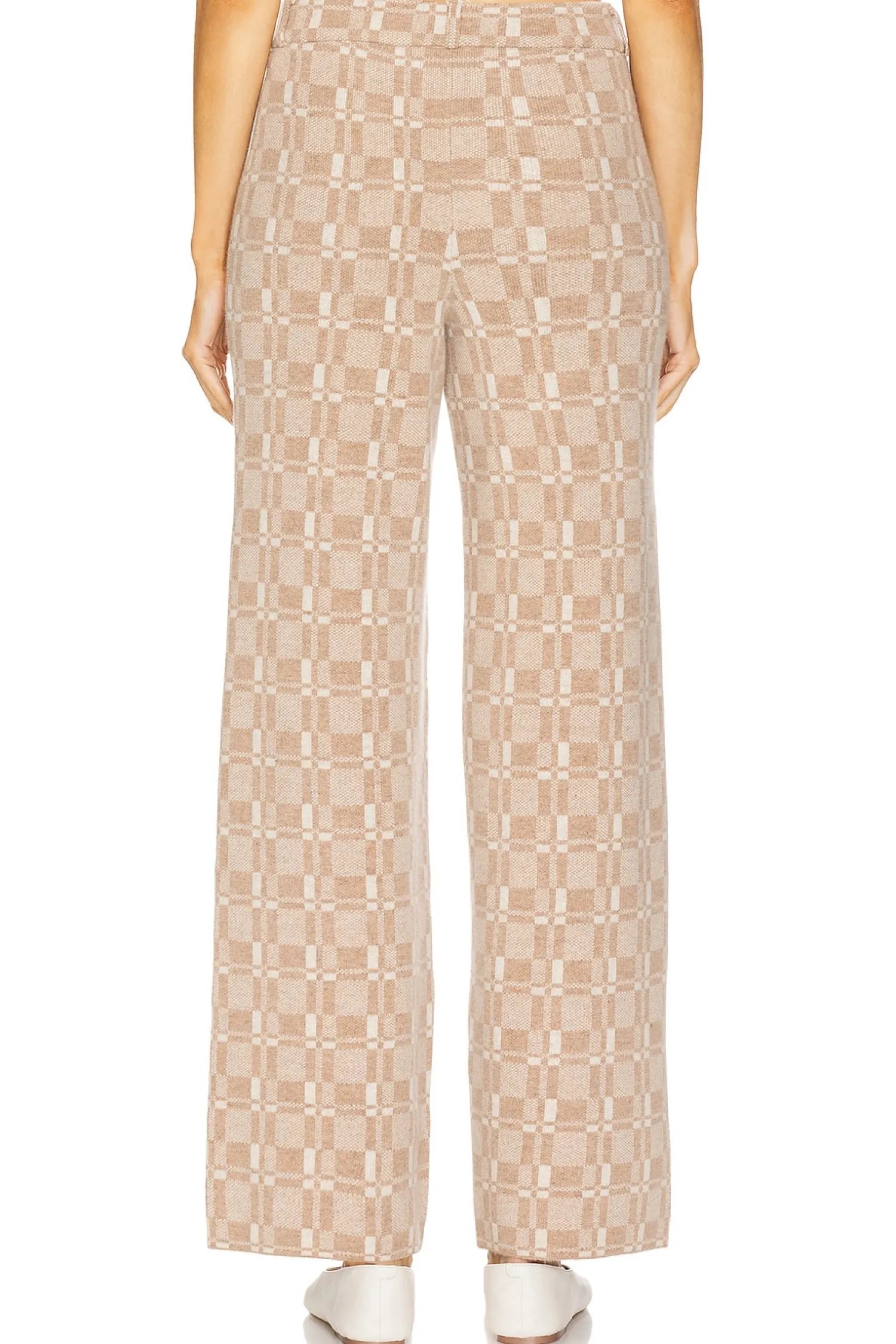 Women NAADAM Matching Sets>Luxe Plaid Jacquard Wide Leg Trouser