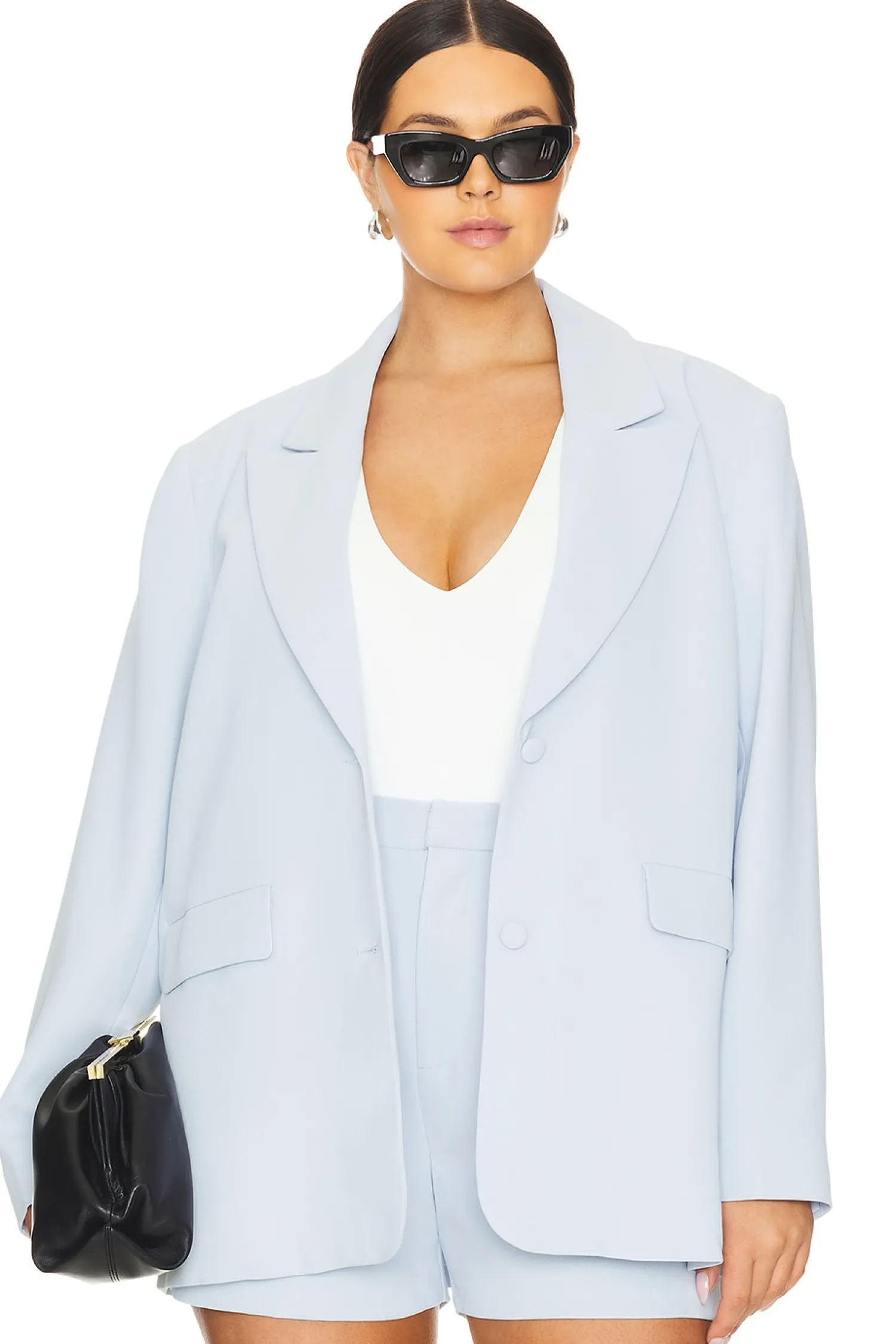 Women Good American Jackets & Coats>Luxe Suiting Boyfriend Blazer