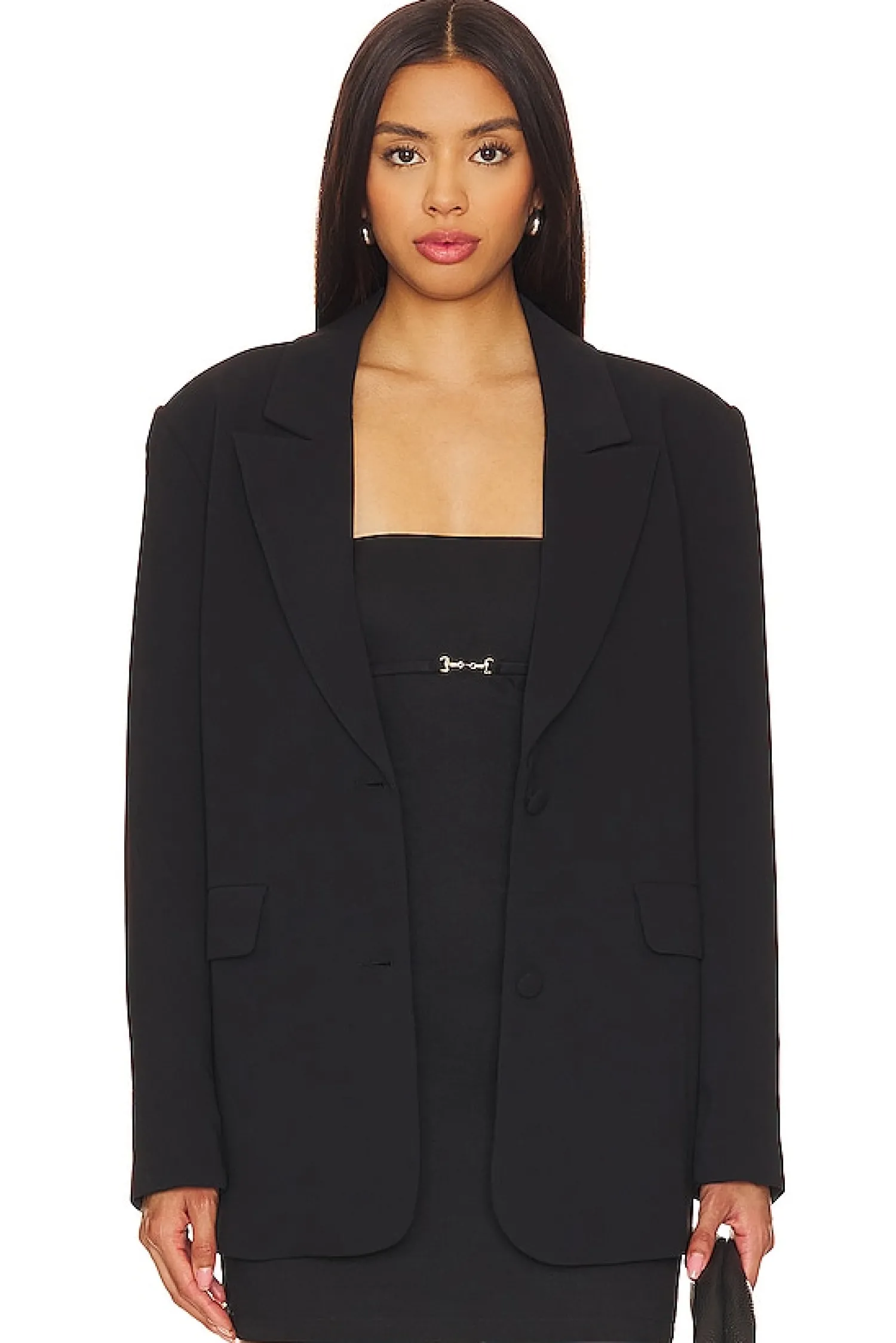 Women Good American Jackets & Coats>Luxe Suiting Boyfriend Blazer