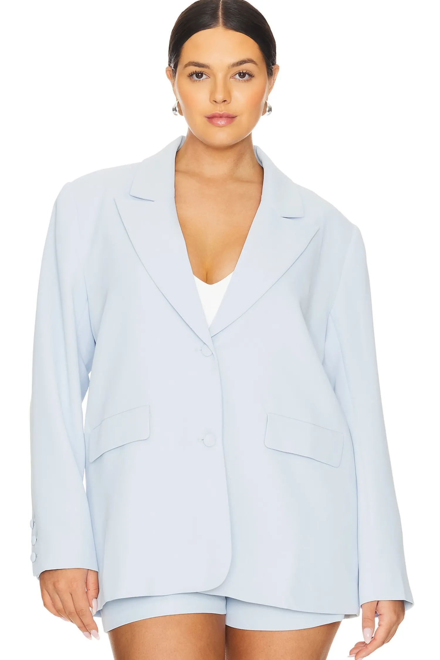 Women Good American Jackets & Coats>Luxe Suiting Boyfriend Blazer