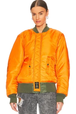 Women ALPHA INDUSTRIES Jackets & Coats>MA-1 Blood Chit Bomber Jacket