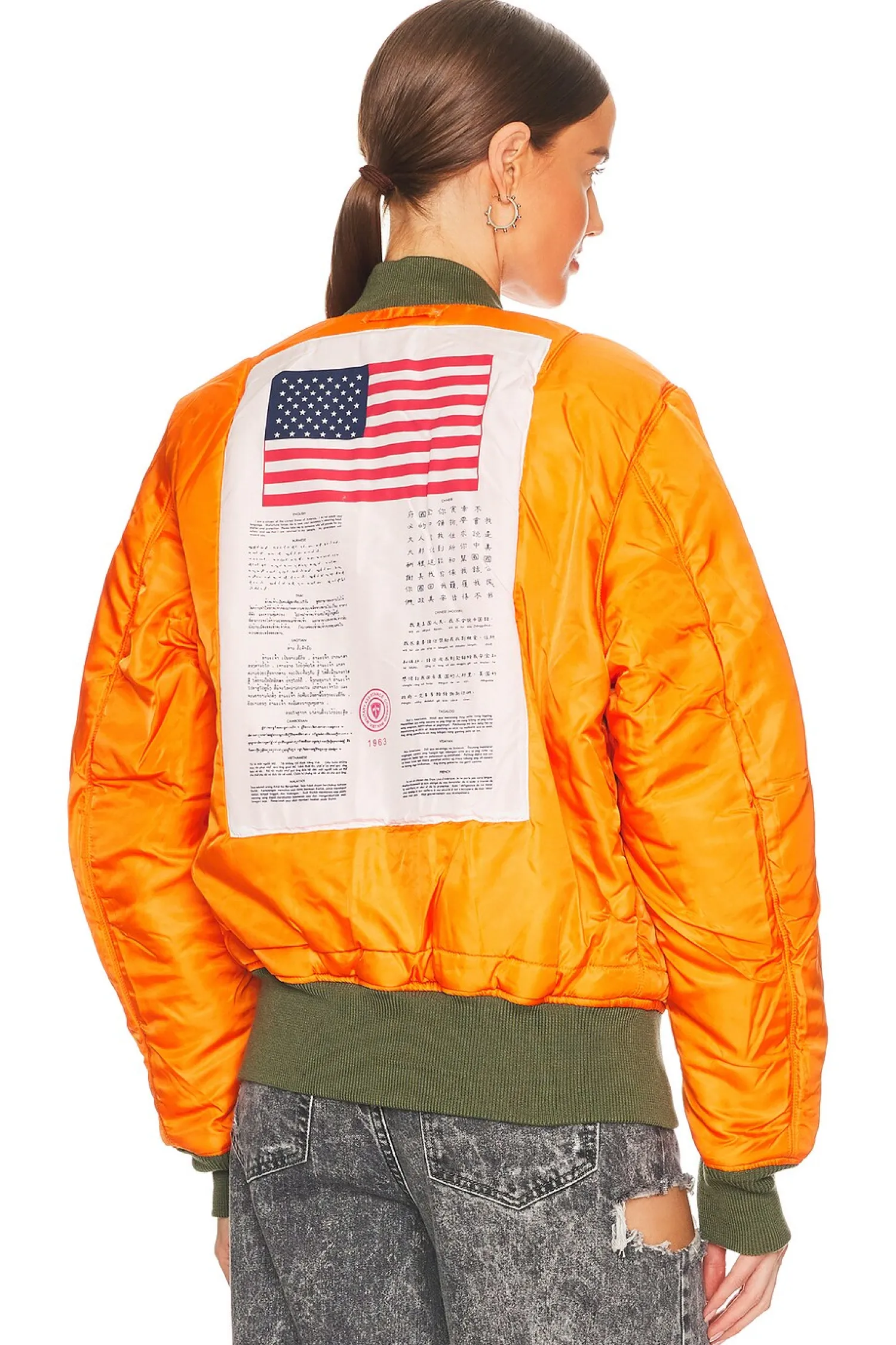 Women ALPHA INDUSTRIES Jackets & Coats>MA-1 Blood Chit Bomber Jacket