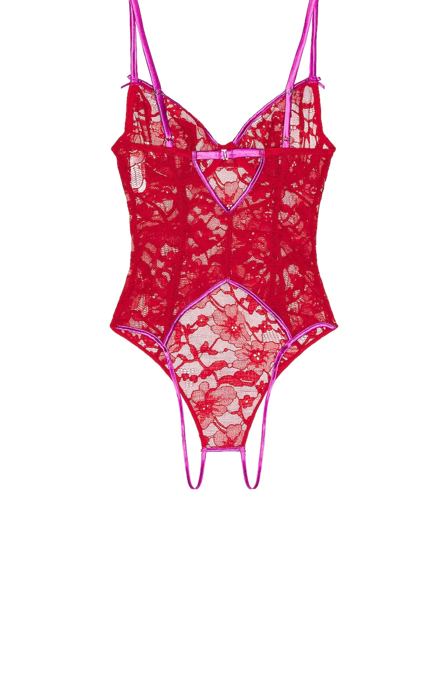 Women fleur du mal Lingerie & Sleepwear>Magnolia Lace Ouvert Bodysuit