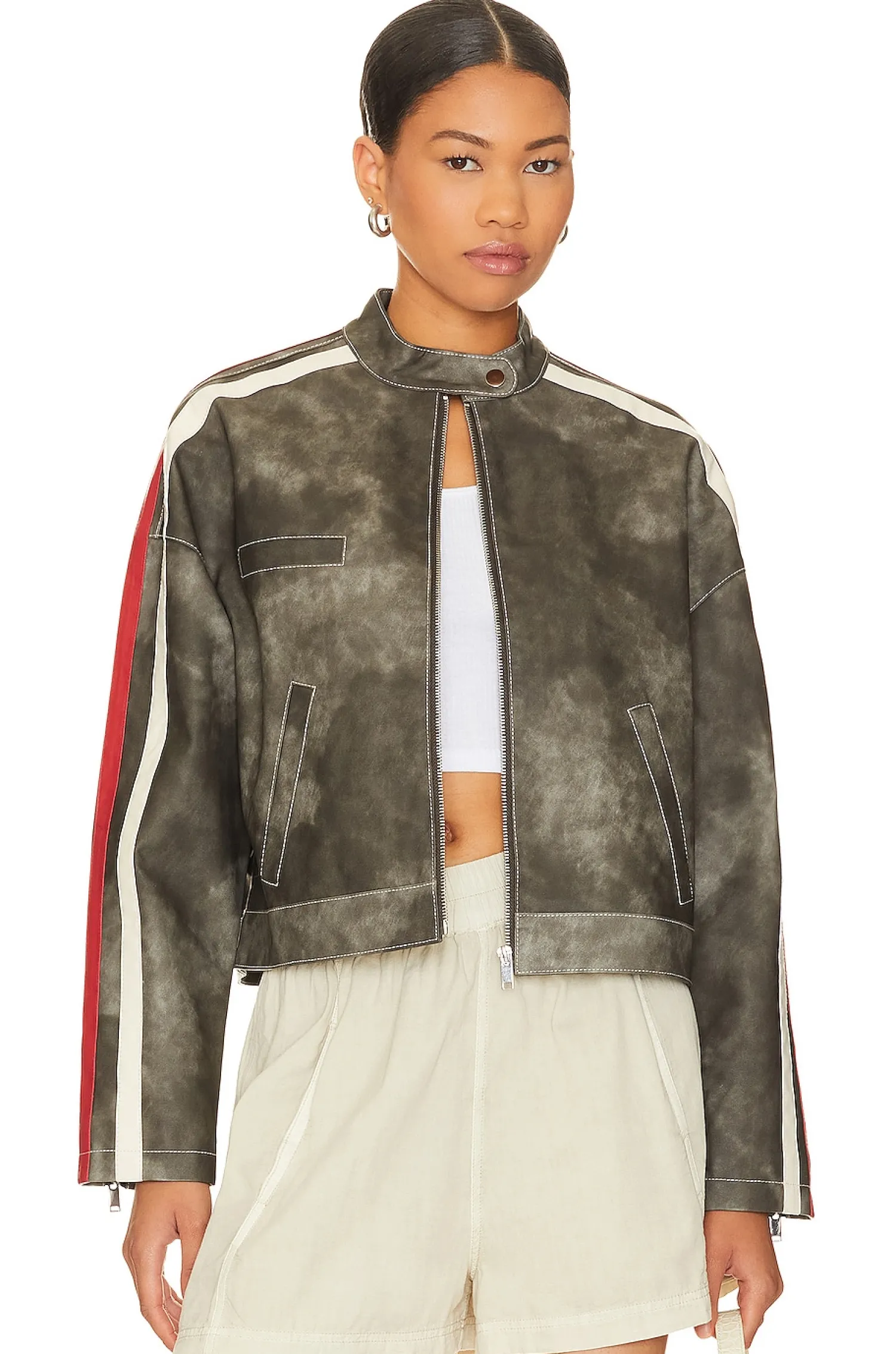 Women superdown Jackets & Coats>Mandi Faux Leather Moto Jacket
