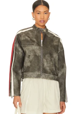Women superdown Jackets & Coats>Mandi Faux Leather Moto Jacket