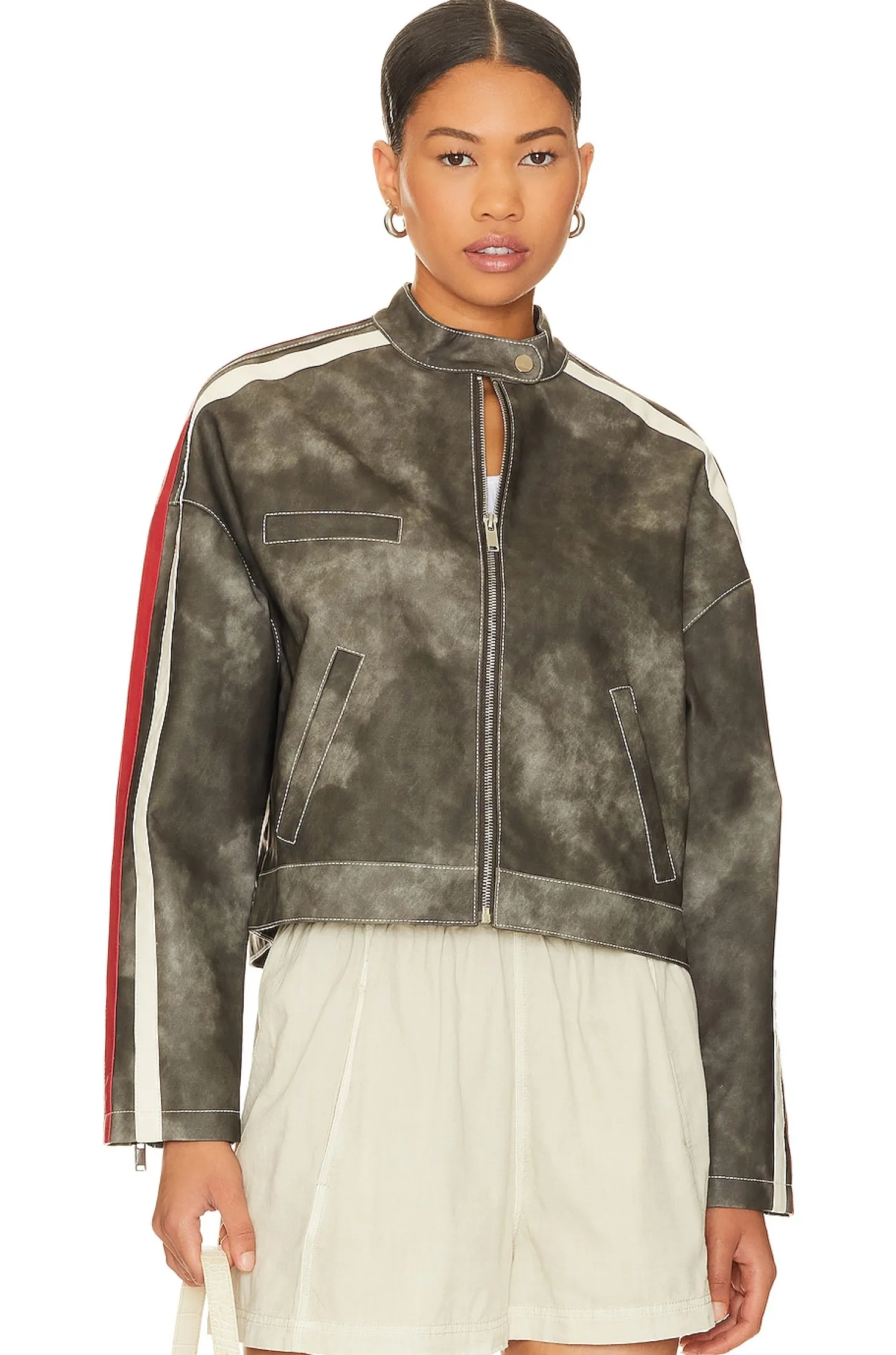 Women superdown Jackets & Coats>Mandi Faux Leather Moto Jacket