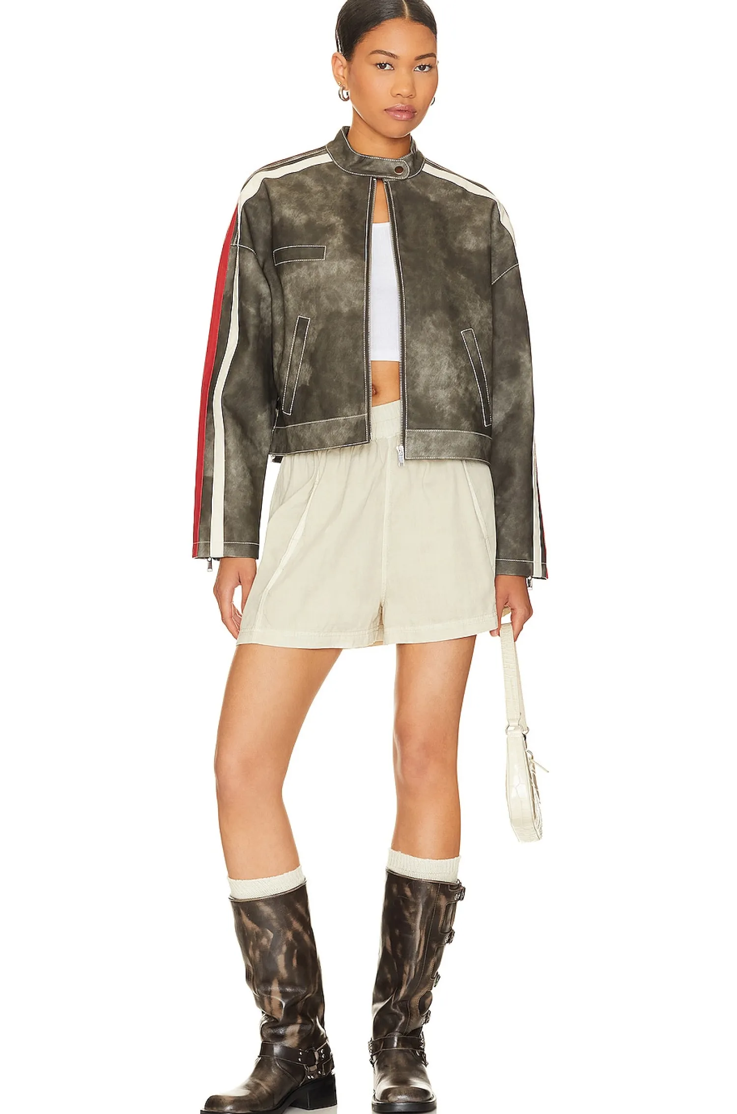 Women superdown Jackets & Coats>Mandi Faux Leather Moto Jacket