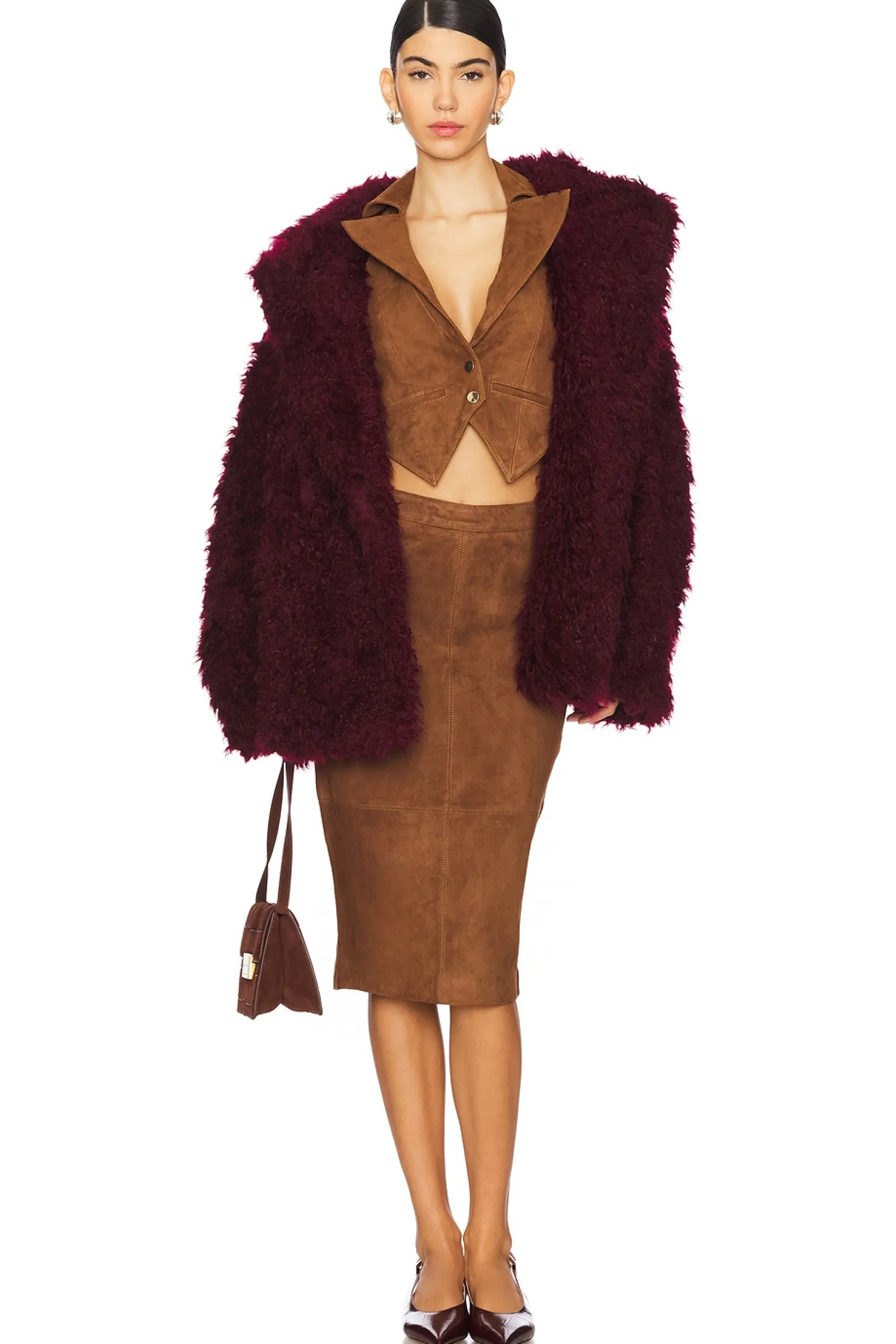Women retrofete Matching Sets>Marcella Suede Skirt