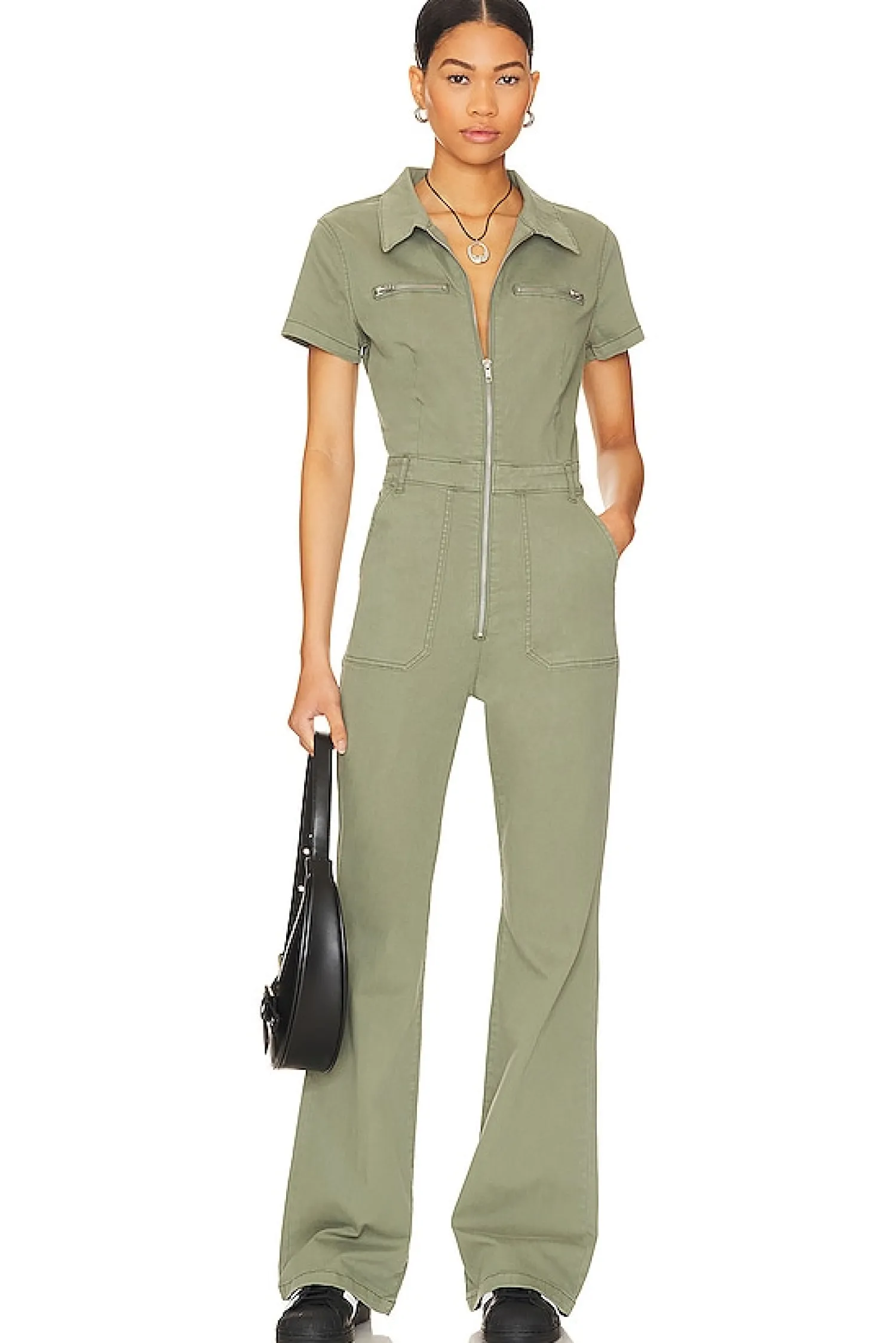 Women PISTOLA Jumpsuits>Martina Short Sleeve Flare Jumpsuit