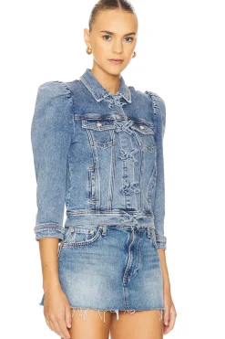 Women retrofete Jackets & Coats>Mauve Denim Jacket