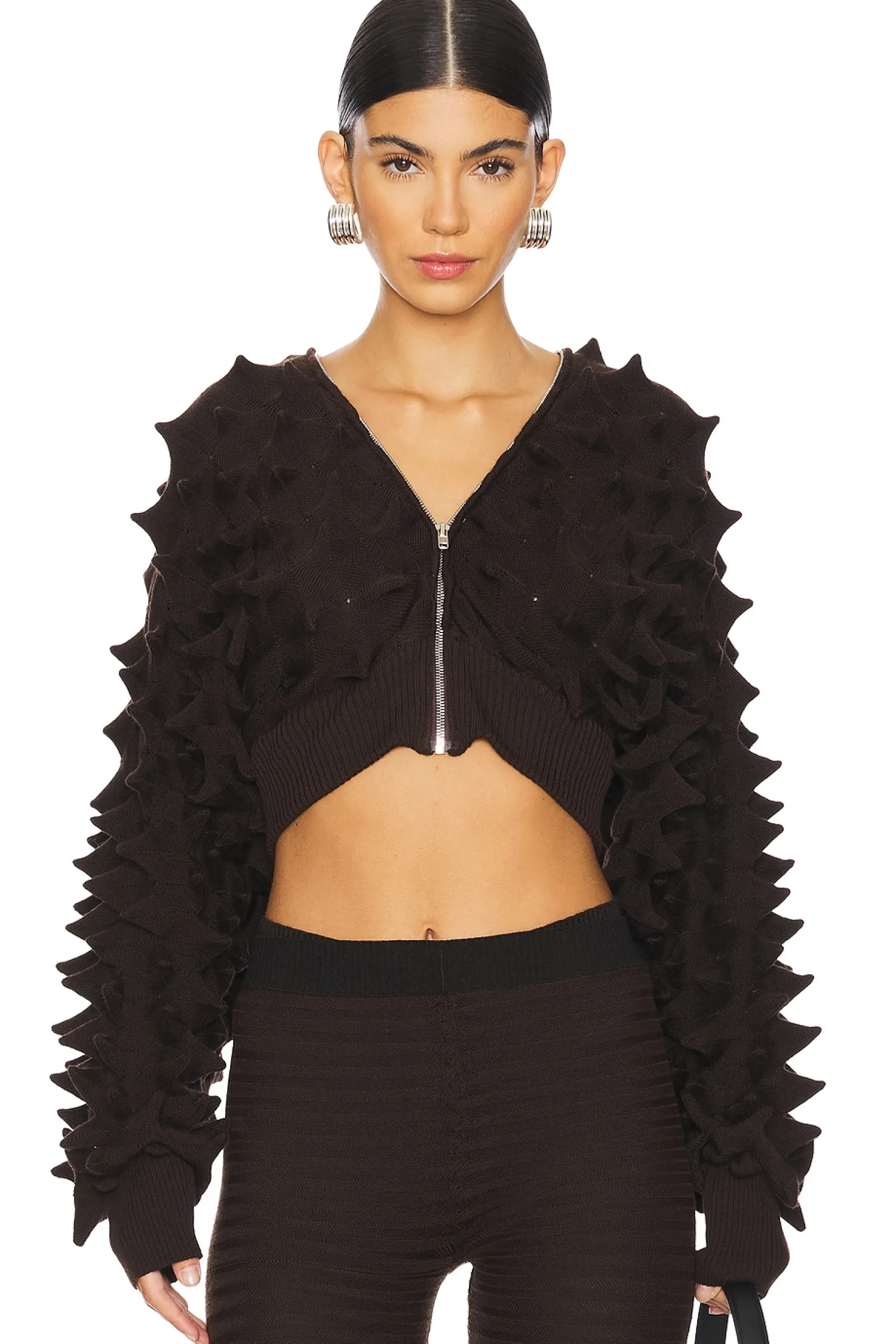 Women CHET LO Matching Sets>Maxi Spike Batwing Cardigan