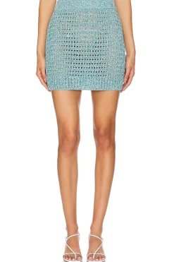 Women MATTHEW BRUCH Matching Sets>Mesh Mini Skirt