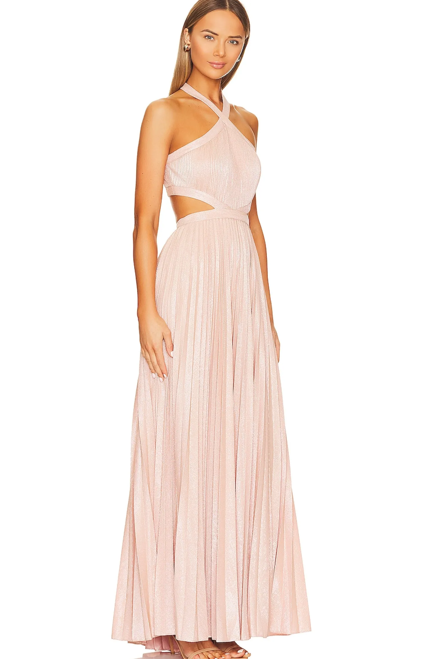 Women BCBGMAXAZRIA Dresses>Metallic Evening Gown