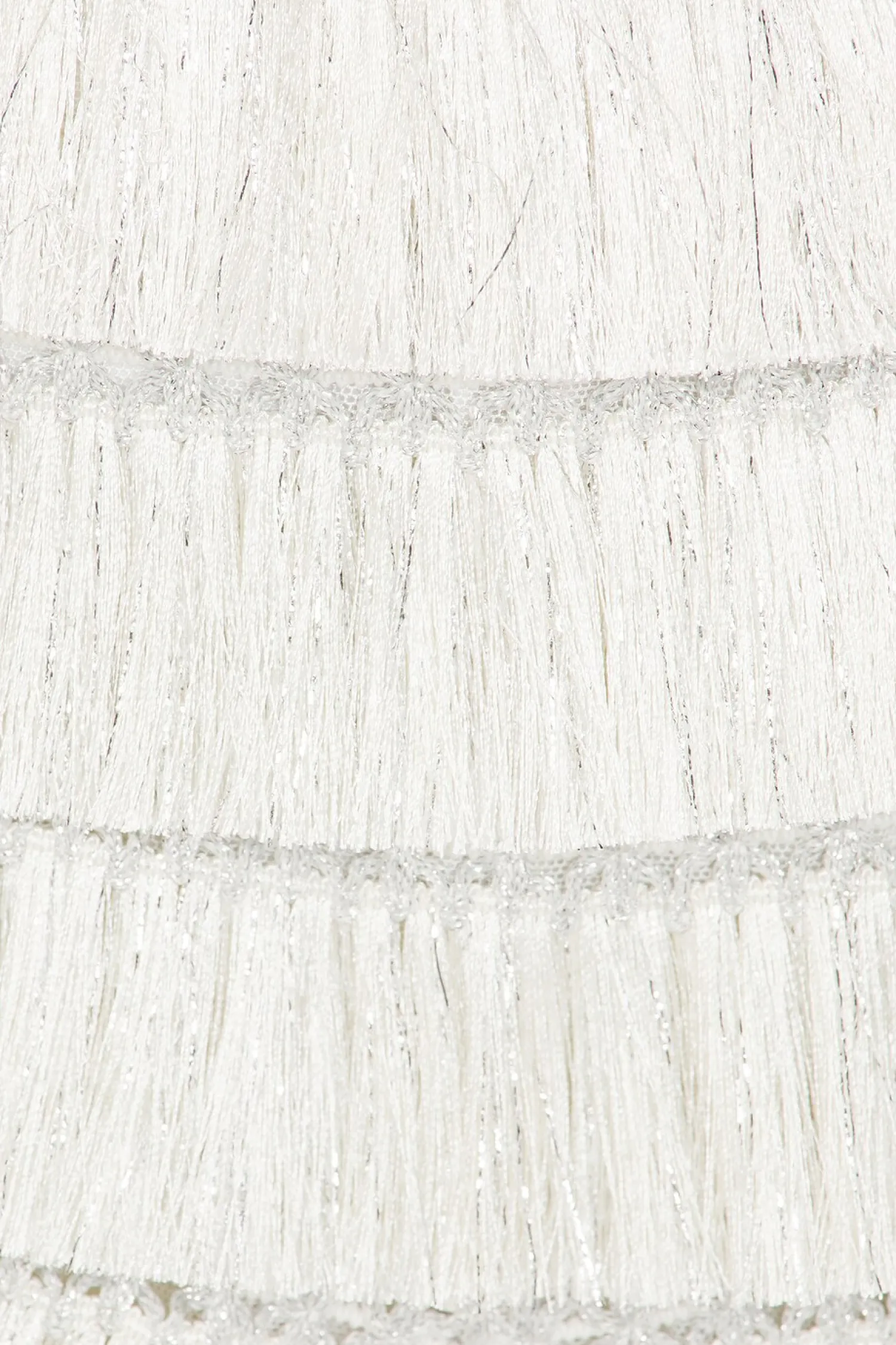 Women PatBO Matching Sets>Metallic Fringe Cropped Top