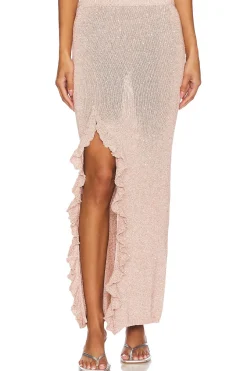 Women Asta Resort Matching Sets>Michaela Split Skirt - Blush Sequin