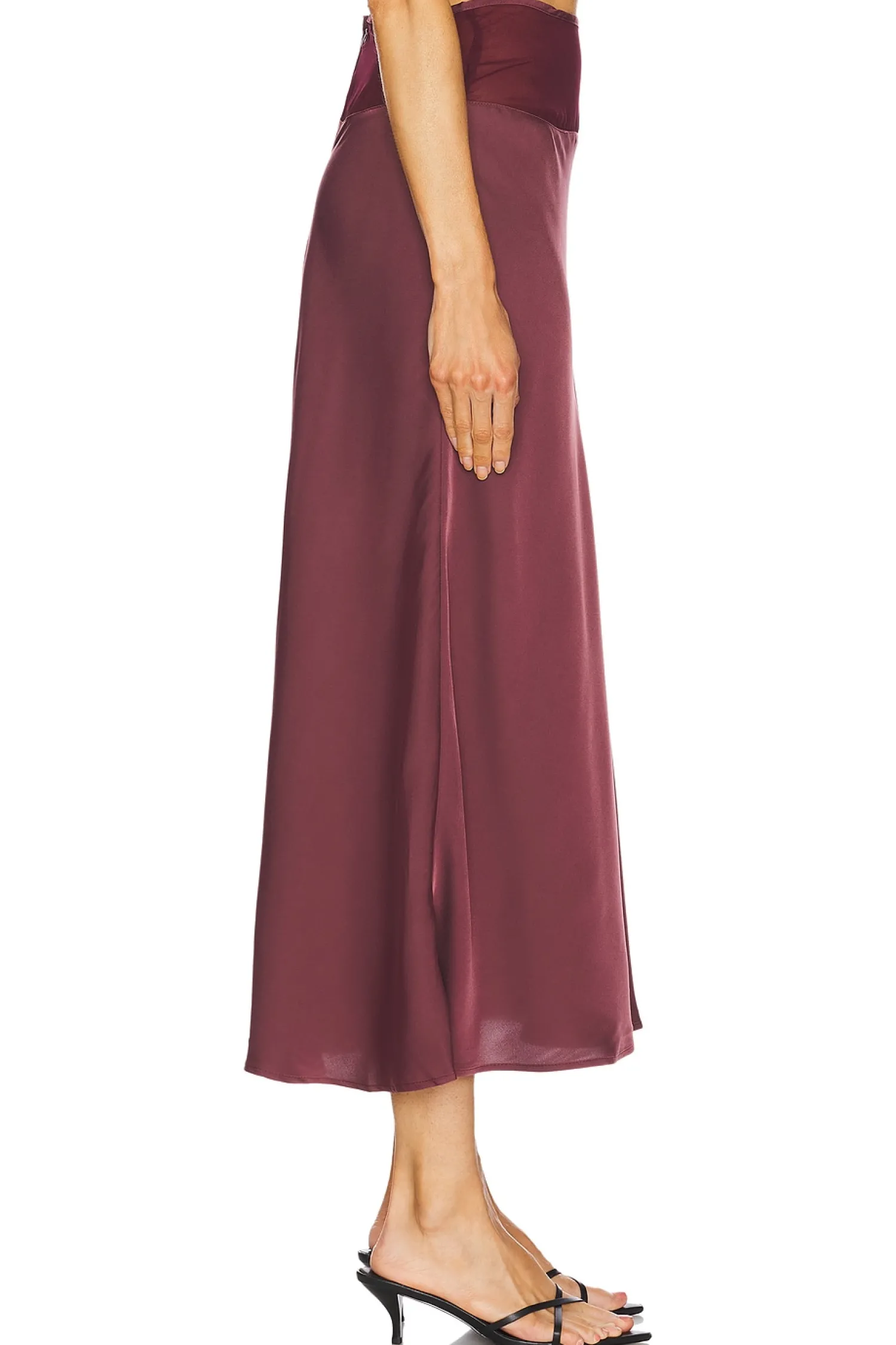 Women WeWoreWhat Matching Sets>Midi Chiffon Cutout Skirt