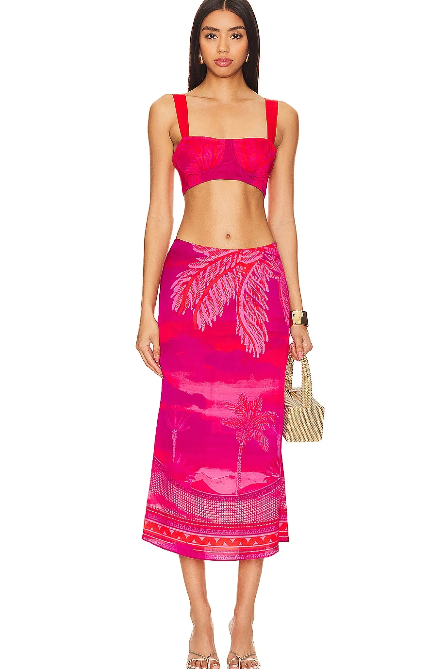 Women HEMANT AND NANDITA Matching Sets>Midi Skirt