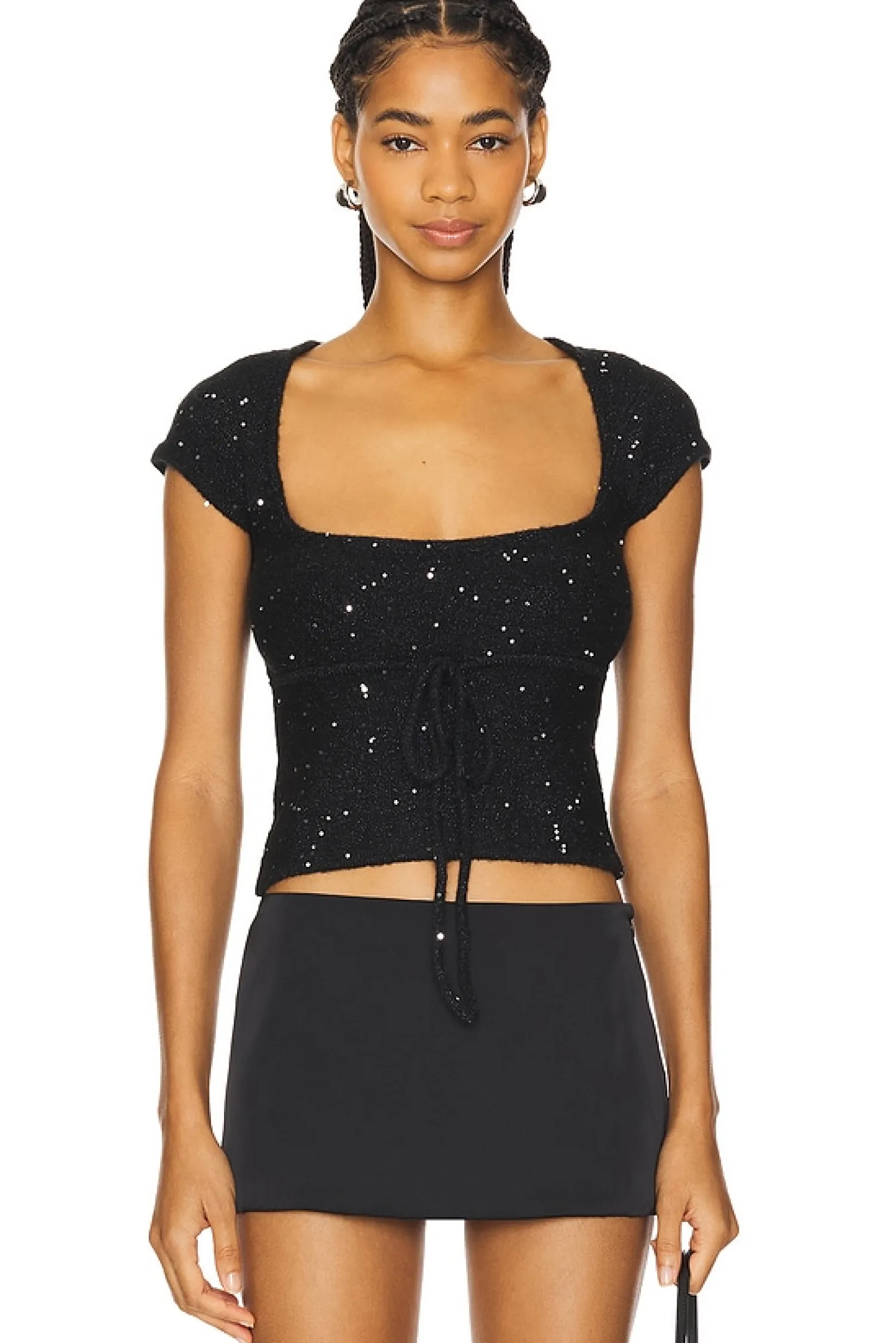 Women GUIZIO Matching Sets>Miki Sequin Knit Top