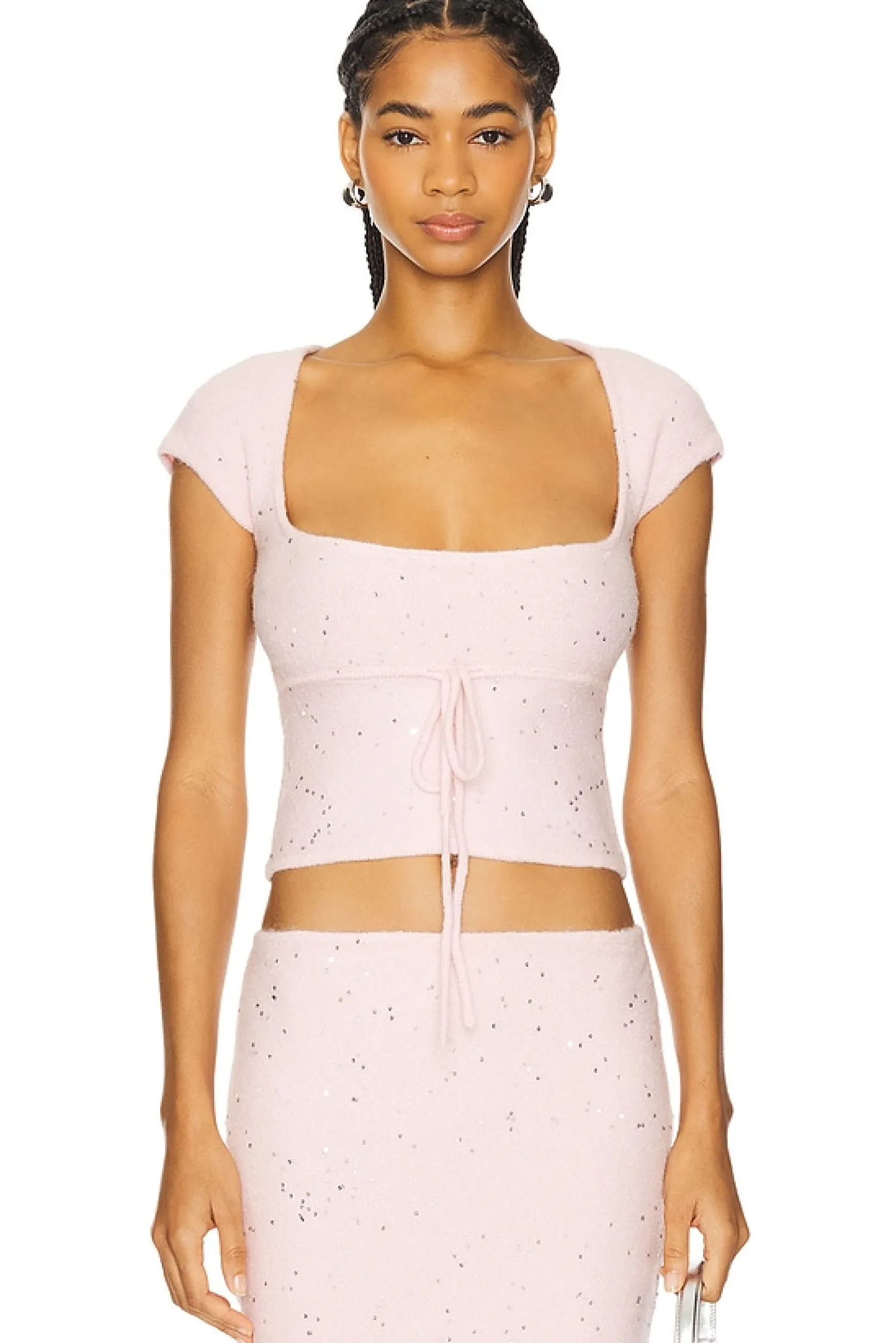 Women GUIZIO Matching Sets>Miki Sequin Knit Top