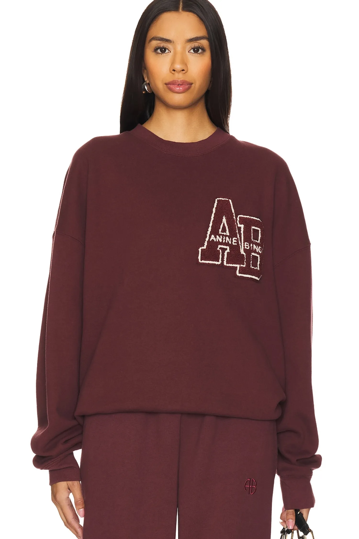 Women ANINE BING Loungewear>Miles Oversized Sweatshirt Letterman
