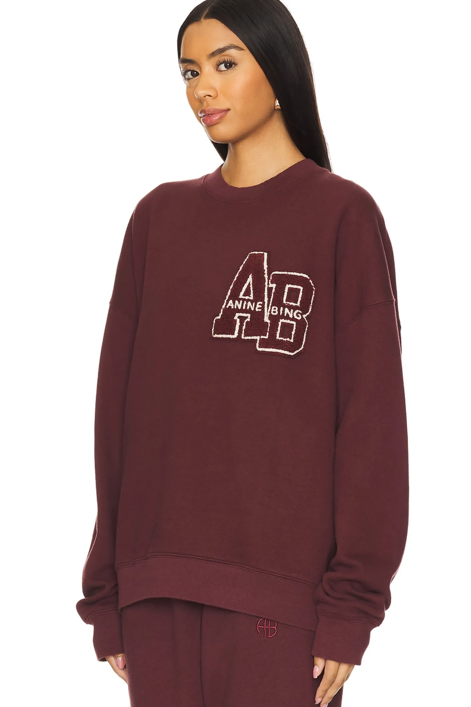 Women ANINE BING Loungewear>Miles Oversized Sweatshirt Letterman