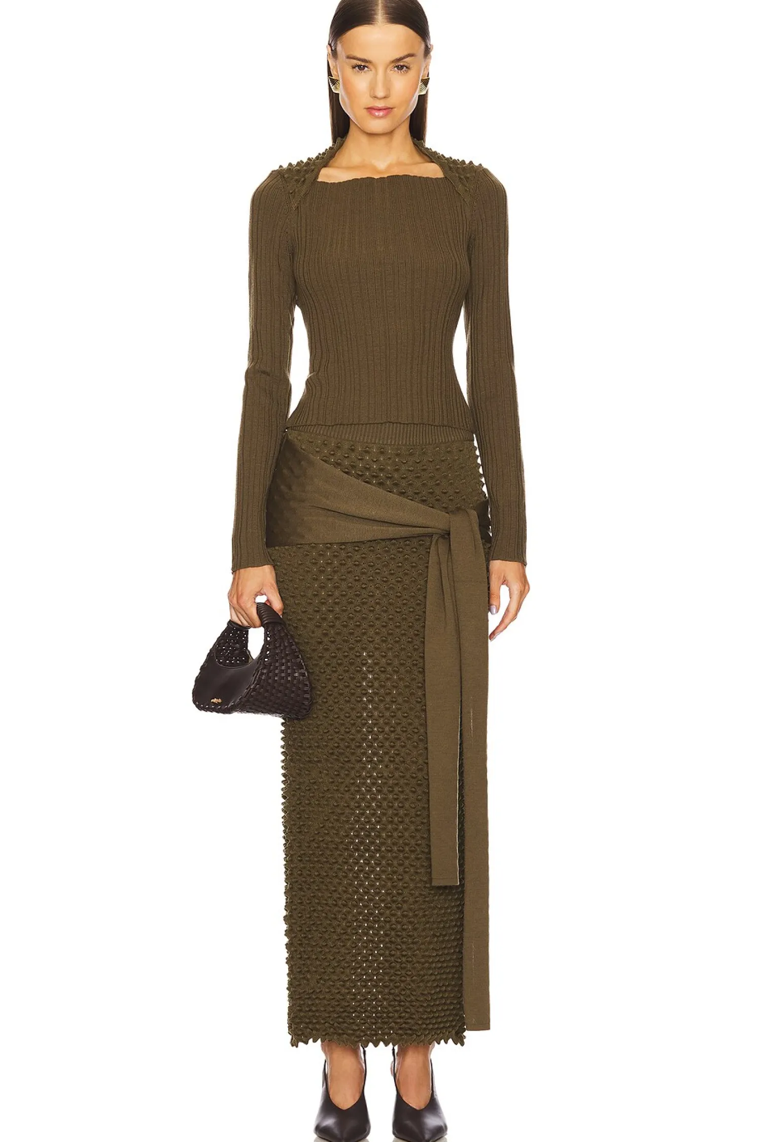Women CHET LO Matching Sets>Mini Spike Wrap Skirt