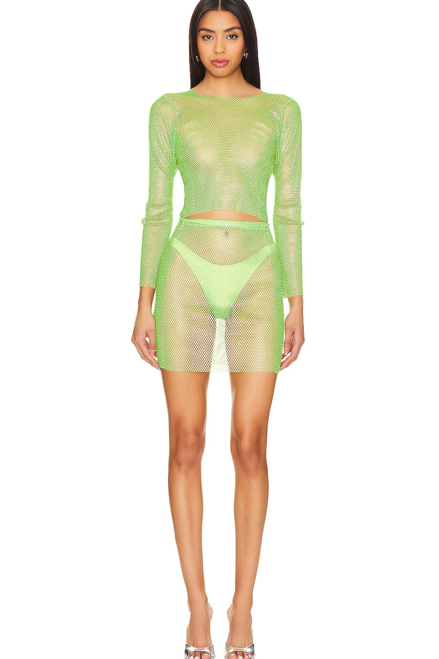 Women Santa Brands Matching Sets>Mini Transparent Skirt
