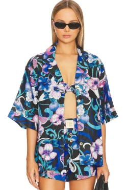 Women CIN CIN Matching Sets>Mirage Bowling Shirt