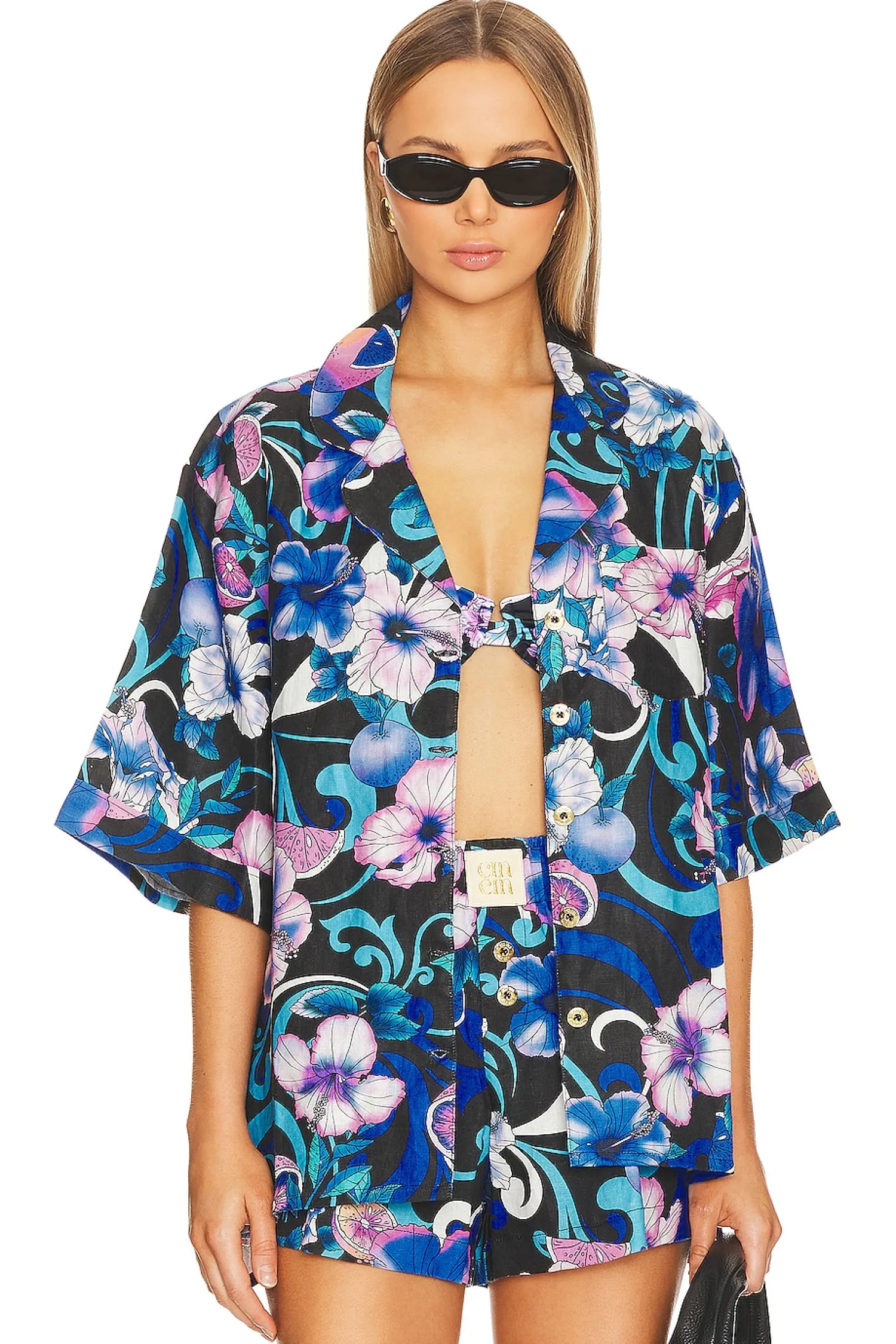 Women CIN CIN Matching Sets>Mirage Bowling Shirt