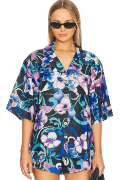 Women CIN CIN Matching Sets>Mirage Bowling Shirt