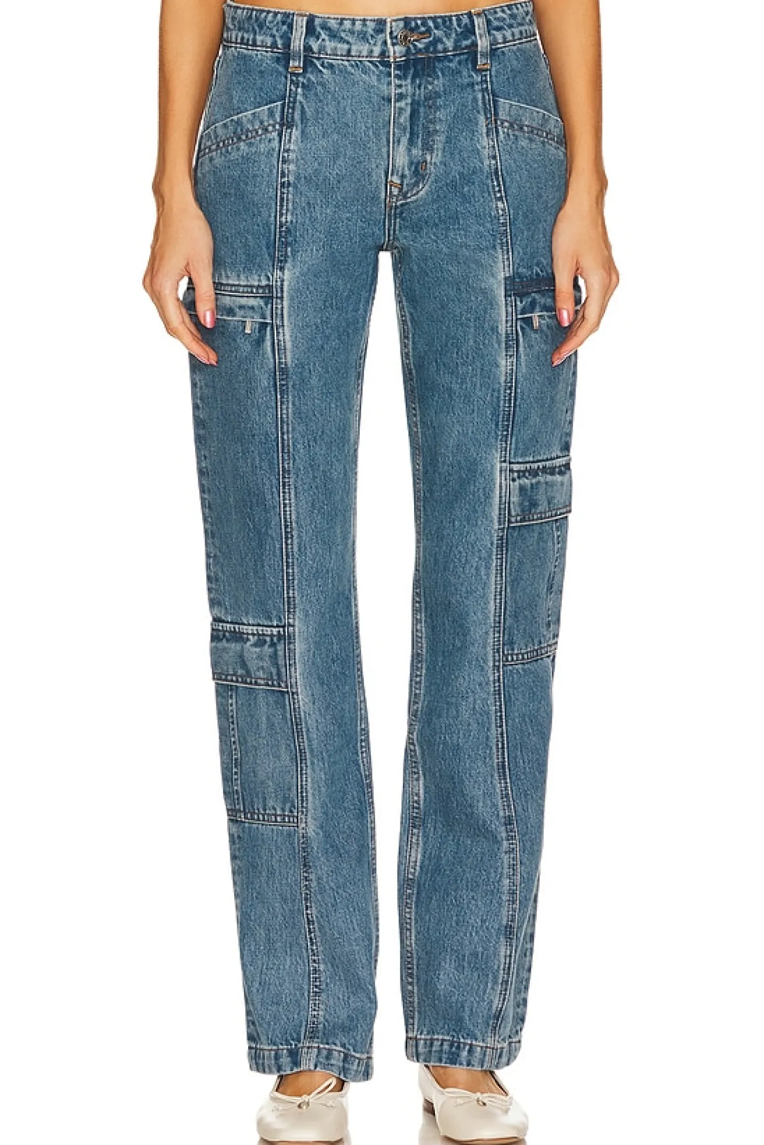 Women GRLFRND Pants|Matching Sets>Naomi Low Rise Slim Cargo