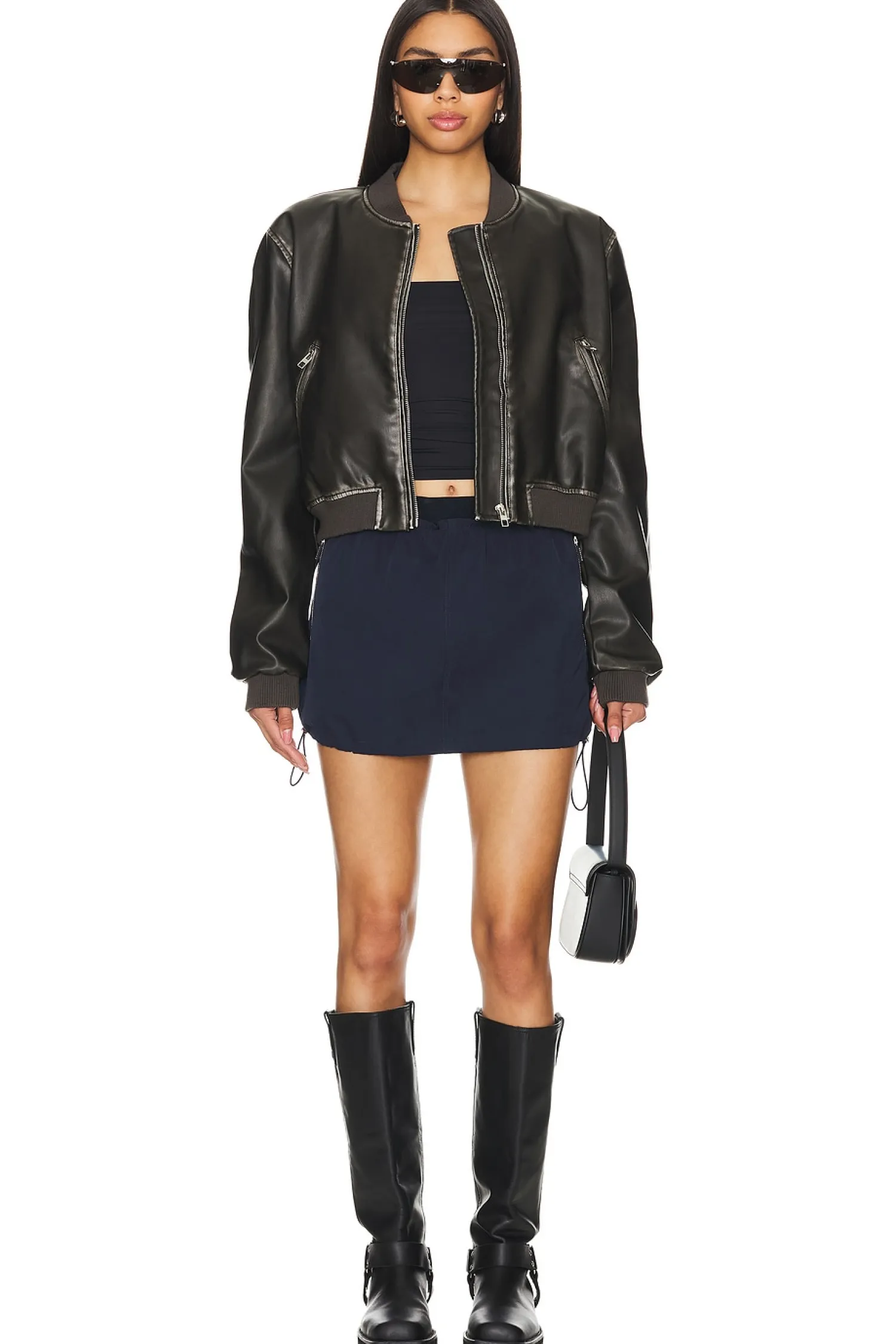 Women superdown Jackets & Coats>Neveah Faux Leather Bomber