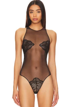 Women Kiki de Montparnasse Lingerie & Sleepwear>Nudite Lace Bodysuit