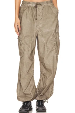 Women Jaded London Pants>Oil Wash Parachute Pants
