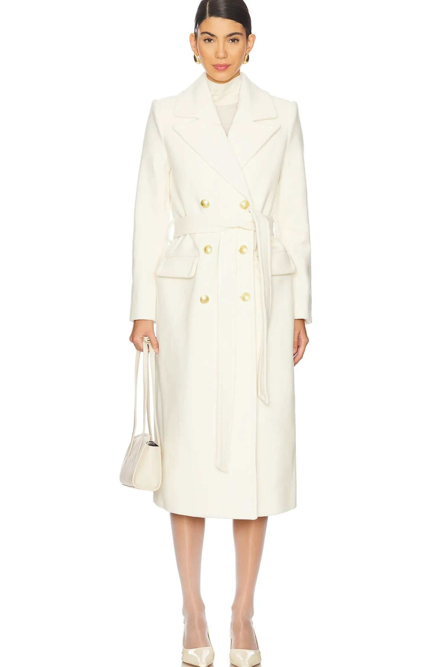 Women L'AGENCE Jackets & Coats>Olina Long Coat With Belt