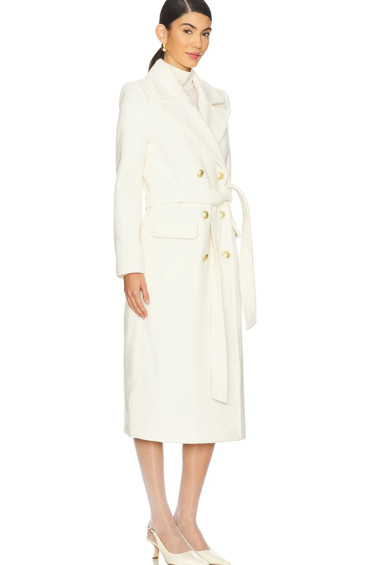 Women L'AGENCE Jackets & Coats>Olina Long Coat With Belt