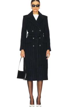 Women L'AGENCE Jackets & Coats>Olina Long Coat With Belt