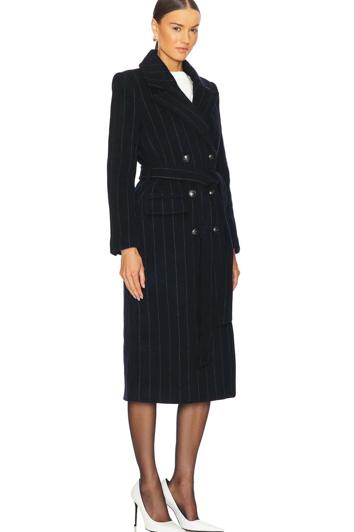 Women L'AGENCE Jackets & Coats>Olina Long Coat With Belt