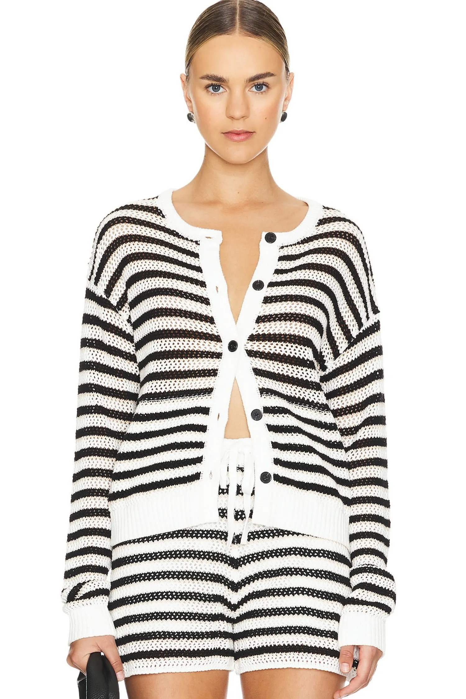 Women MONROW Matching Sets>Open Knit Cardigan