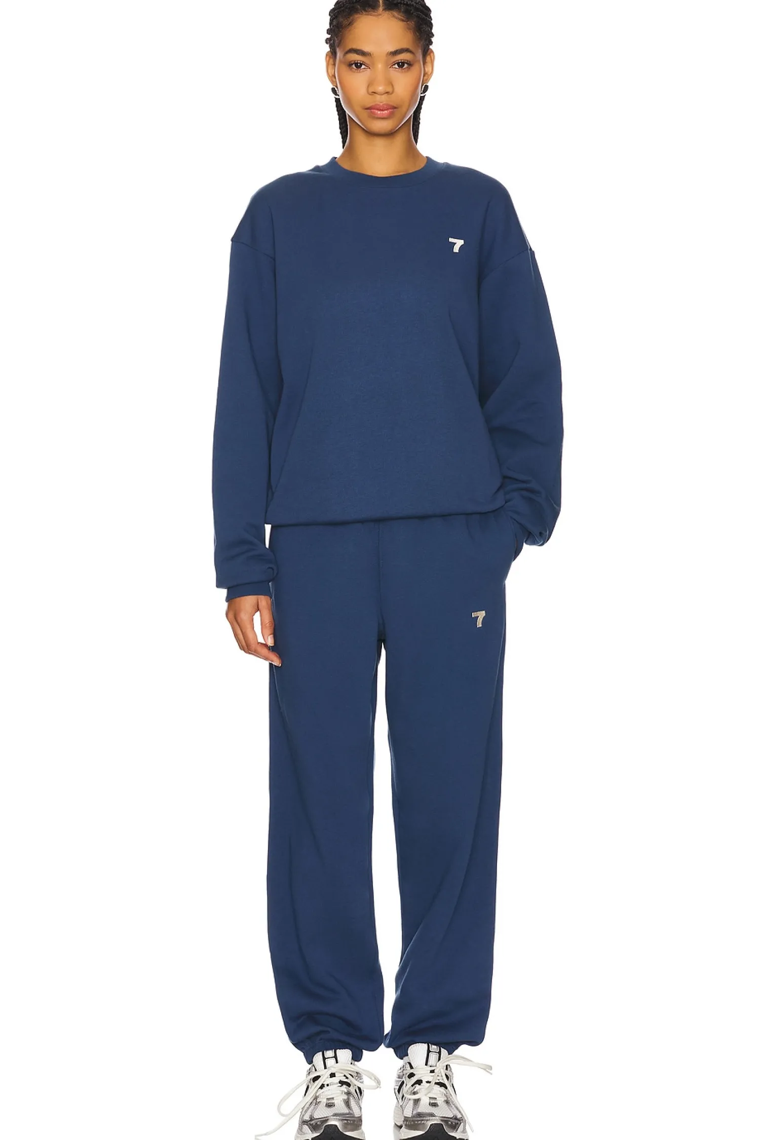 Women 7 Days Active Matching Sets|Loungewear>Organic Crewneck