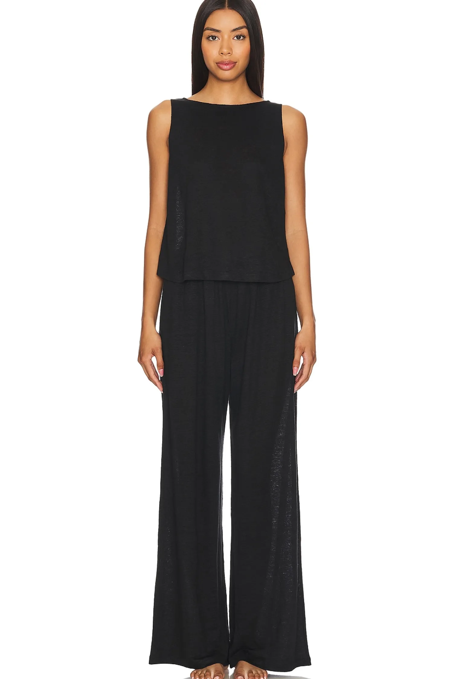 Women eberjey Lingerie & Sleepwear>Organic Linen Crop Tank