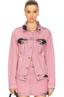Women Moschino Jeans Matching Sets|Jackets & Coats>Overdyed Denim Jacket