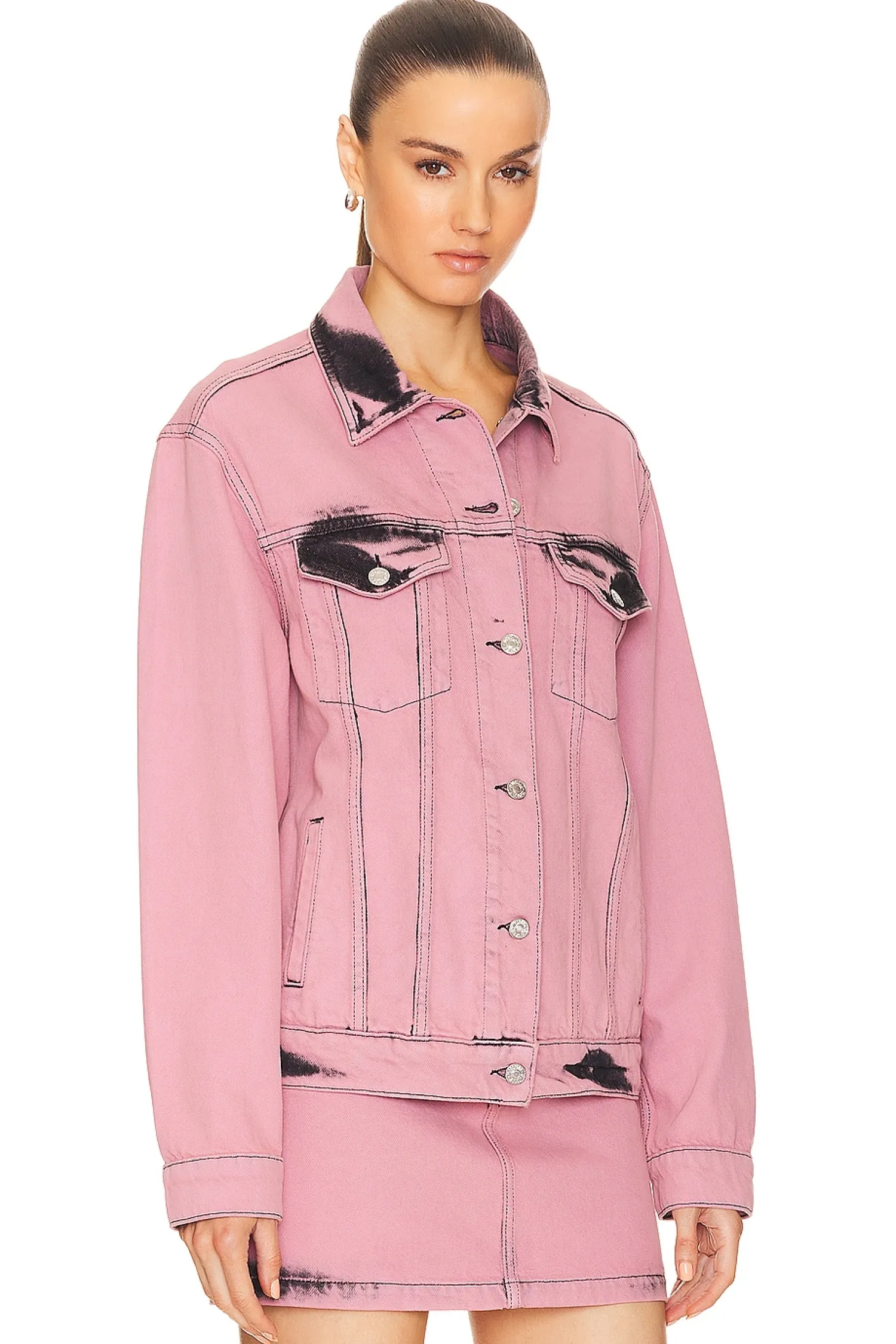 Women Moschino Jeans Matching Sets|Jackets & Coats>Overdyed Denim Jacket