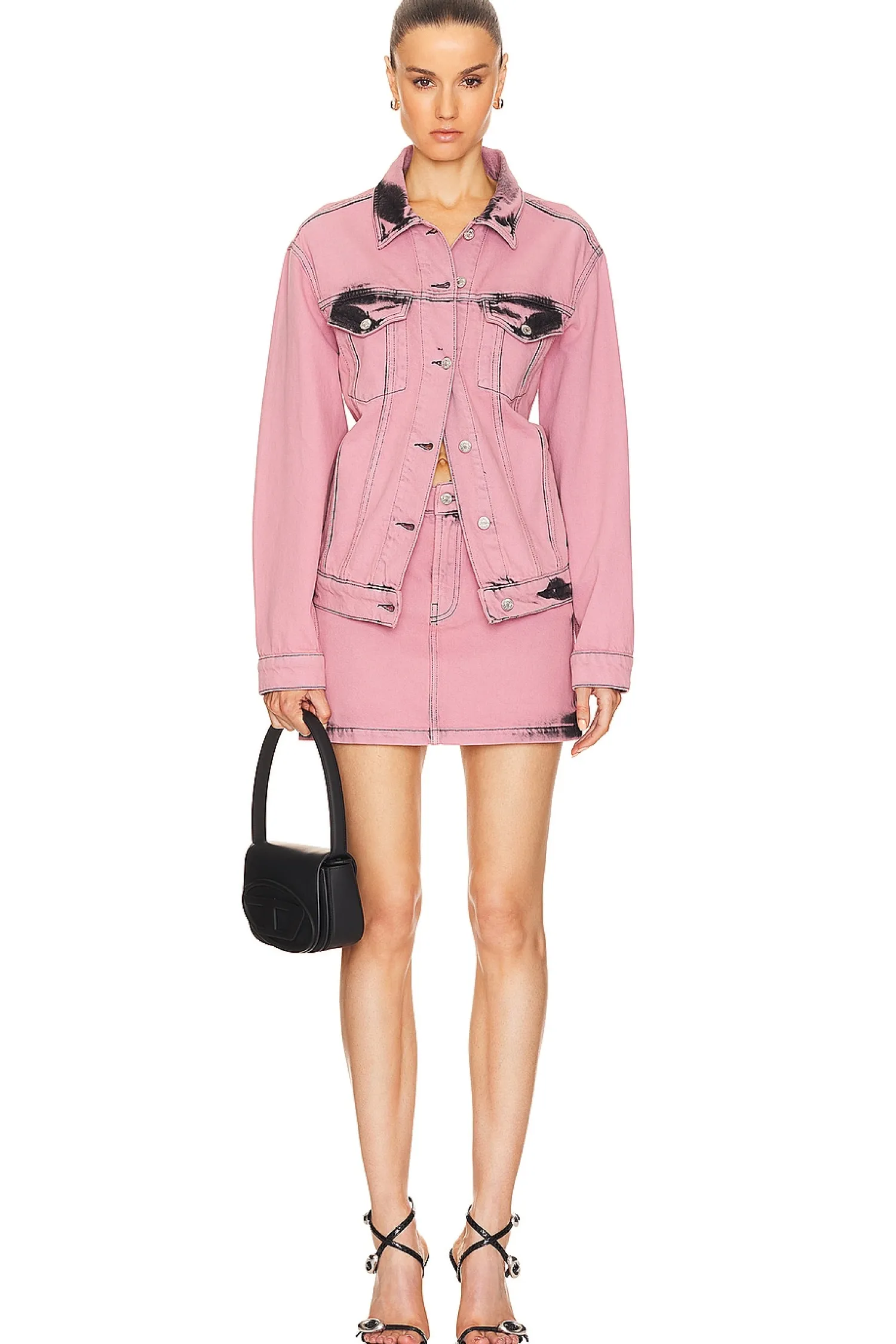 Women Moschino Jeans Matching Sets|Jackets & Coats>Overdyed Denim Jacket