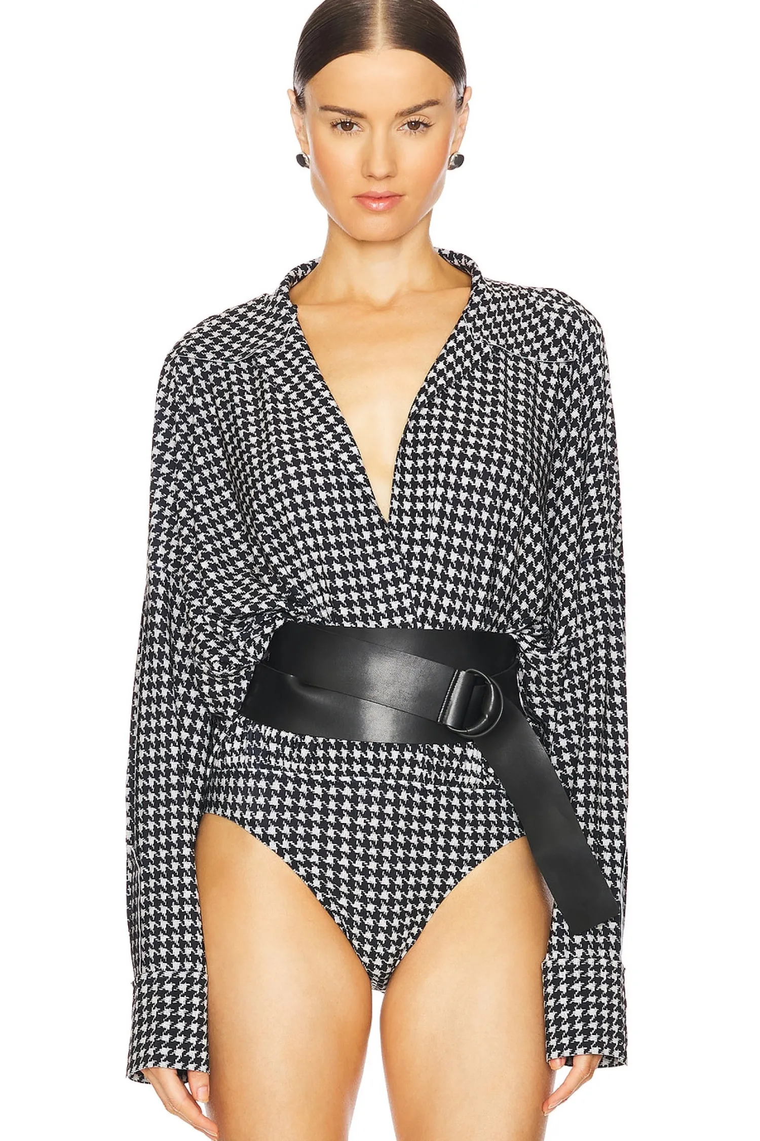 Women Norma Kamali Matching Sets>Oversized Boyfriend Shirt Bodysuit