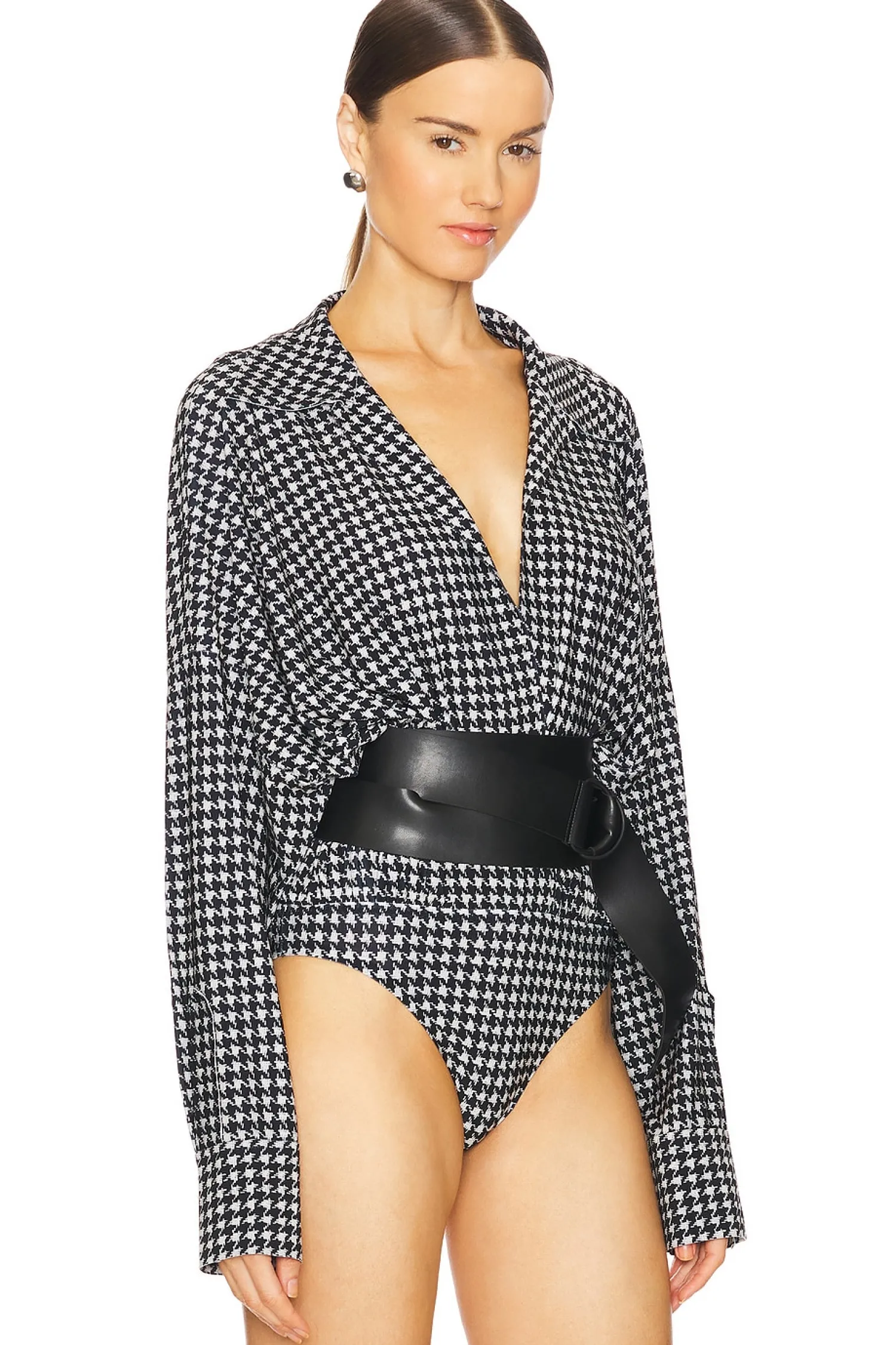 Women Norma Kamali Matching Sets>Oversized Boyfriend Shirt Bodysuit